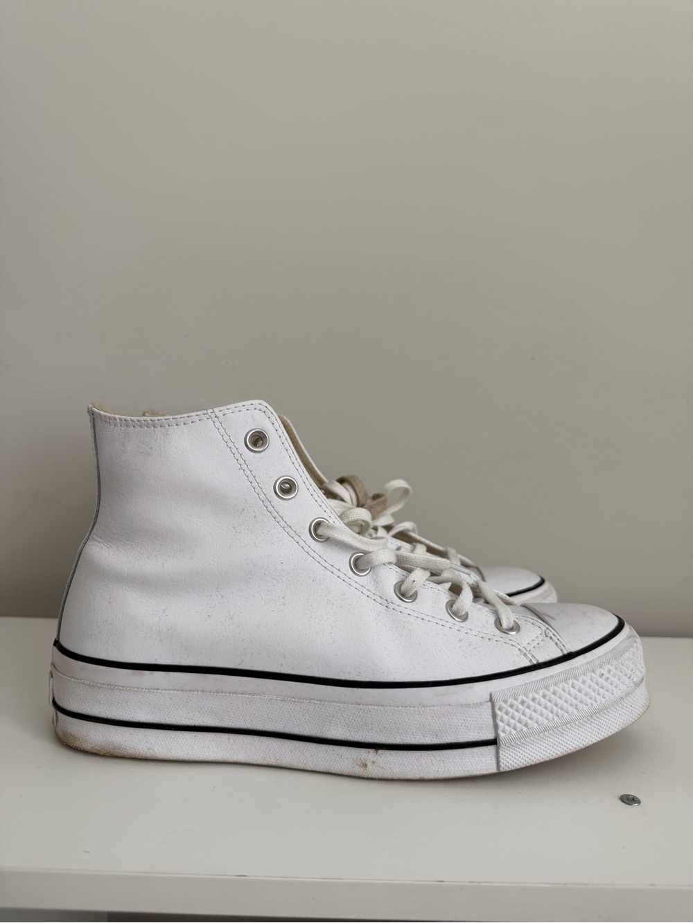 Converse Women's White High-Top Platform Sneakers